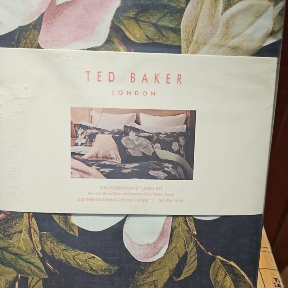 Ted Baker Floral Duvet Cover Set - Blue and Green